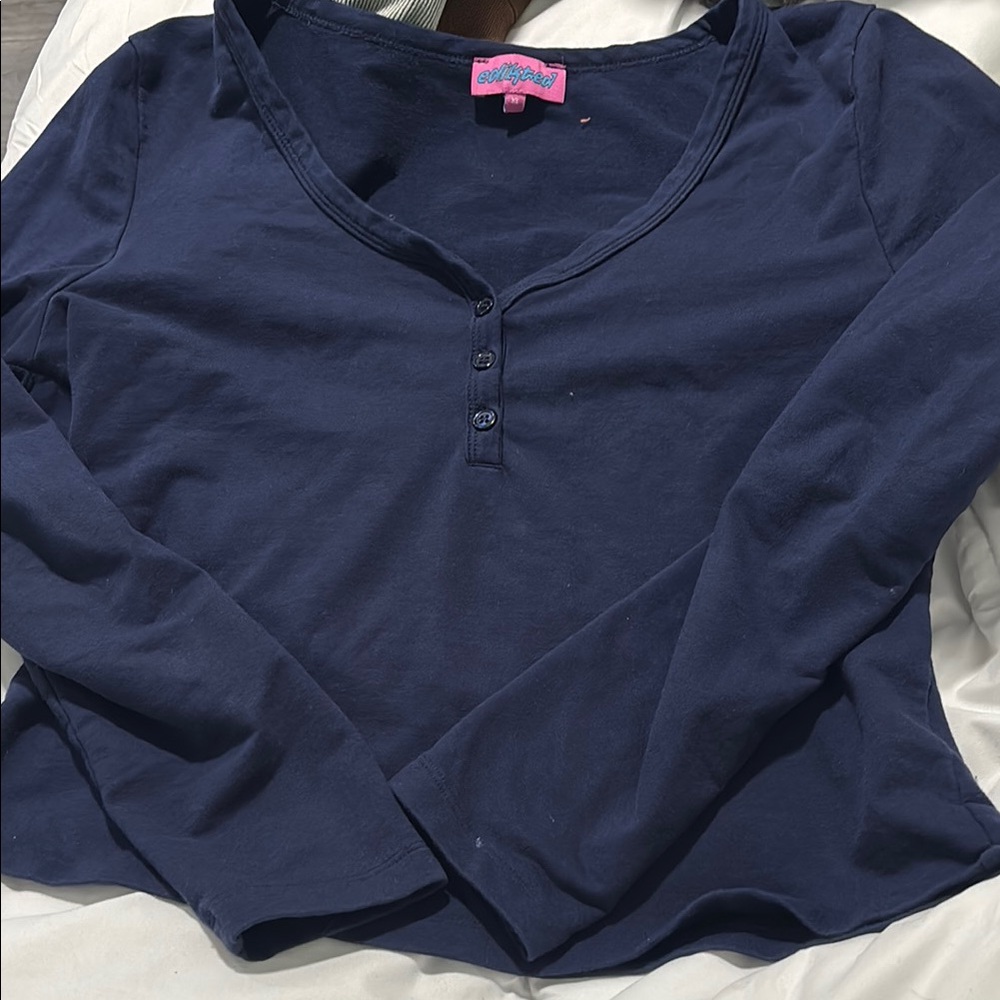 Edikted women’s Navy Long Sleeve Top